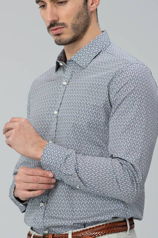 Focus Mens Smart Shirt Slım Fıt Navy - 2