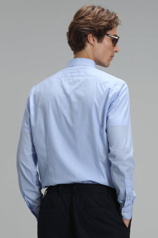 Fore Men Basic Shirt Slım Fıt Blue - 5