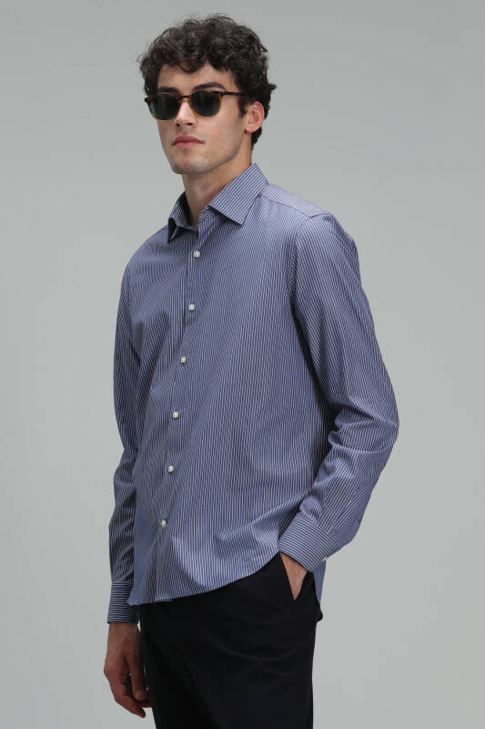 Fore Men Basic Shirt Slım Fıt Navy - 3