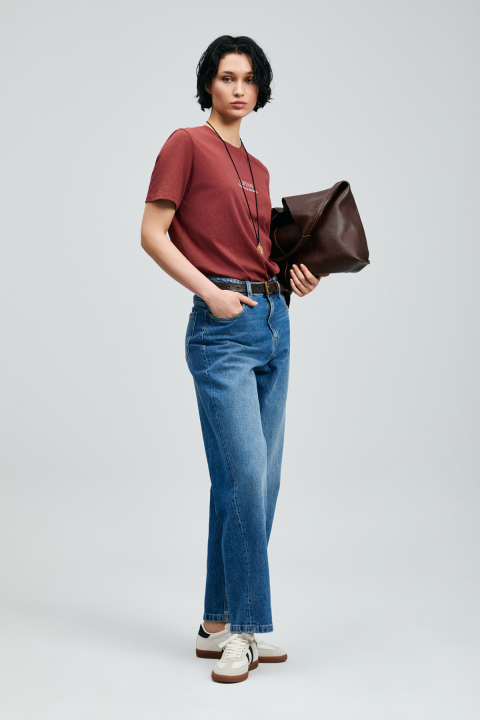 Forest Women's T-Shirt Plum - LUFIAN