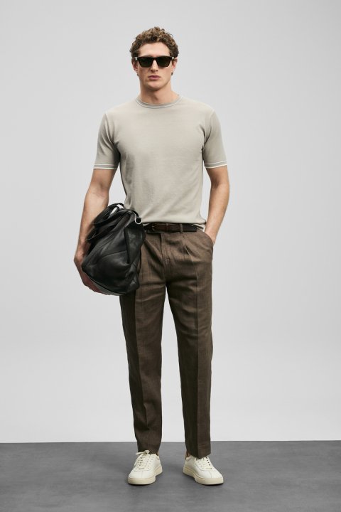 Foster Men's Coolmax® Sweater Sand - LUFIAN