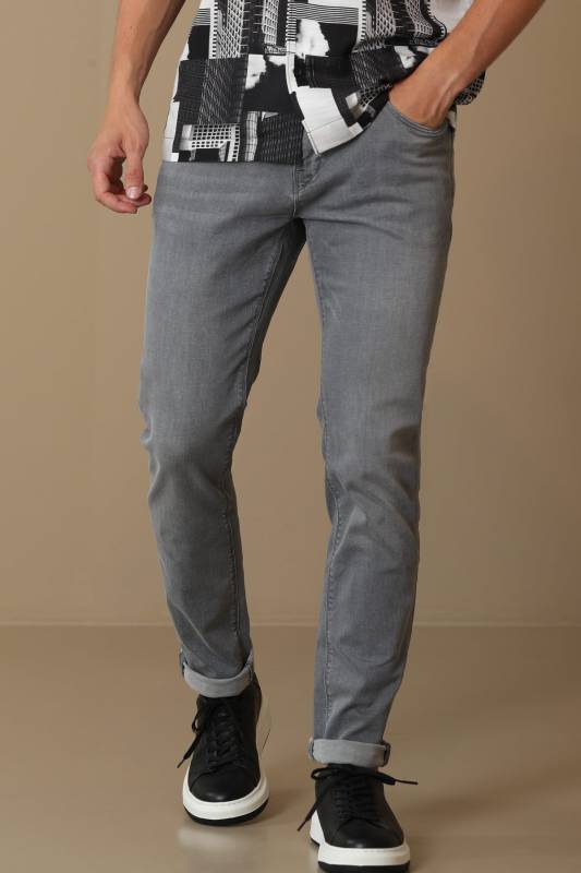 Foster Smart Jean Mens Pants Slım Fıt Lıght Grey - 2