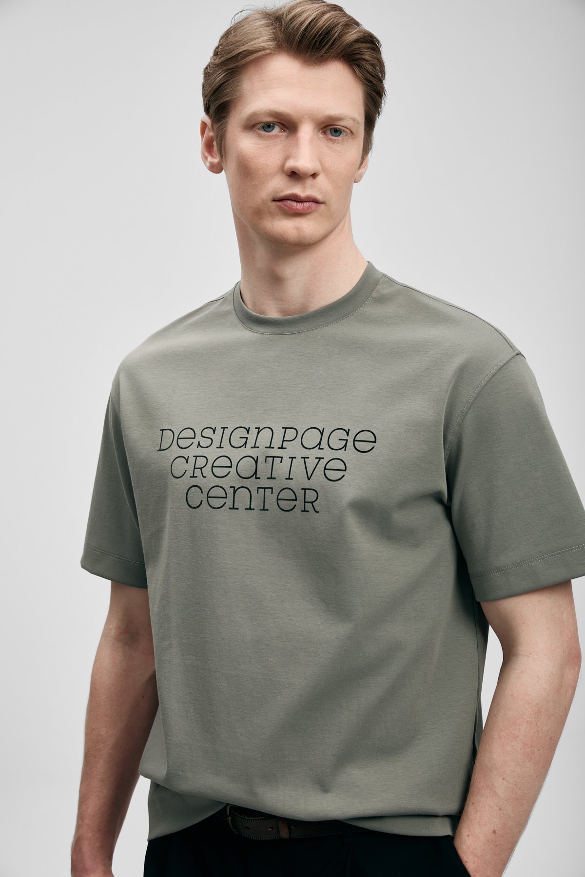 Frank Modern Graphic T-Shirt Green - LUFIAN
