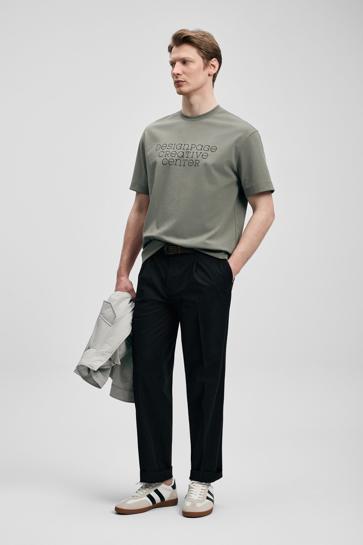 Frank Modern Graphic T-Shirt Green - LUFIAN