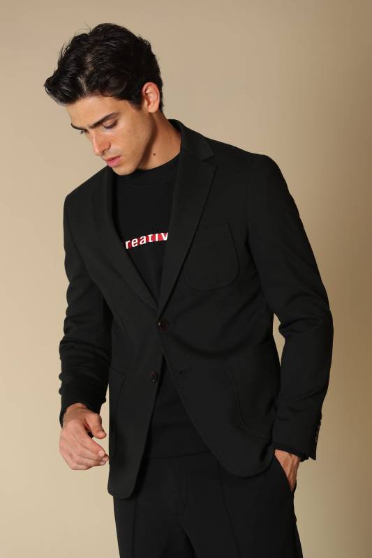 Frank Sports Mens Blazer Jacket Slım Fıt Black - 2