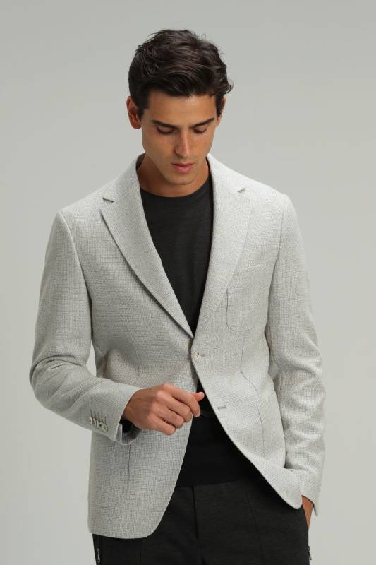 Fraz Sports Mens Blazer Jacket Slım Fıt Grey - 3