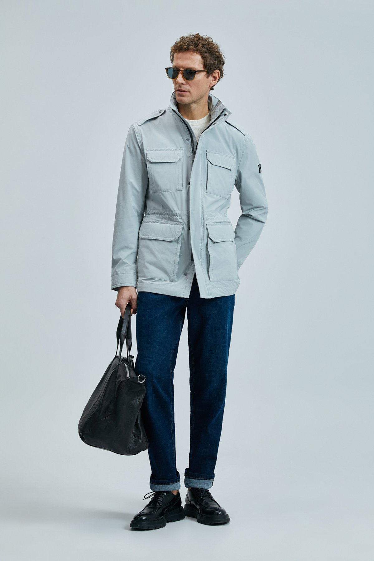 Freddıe Men's Coat Light Grey - LUFIAN