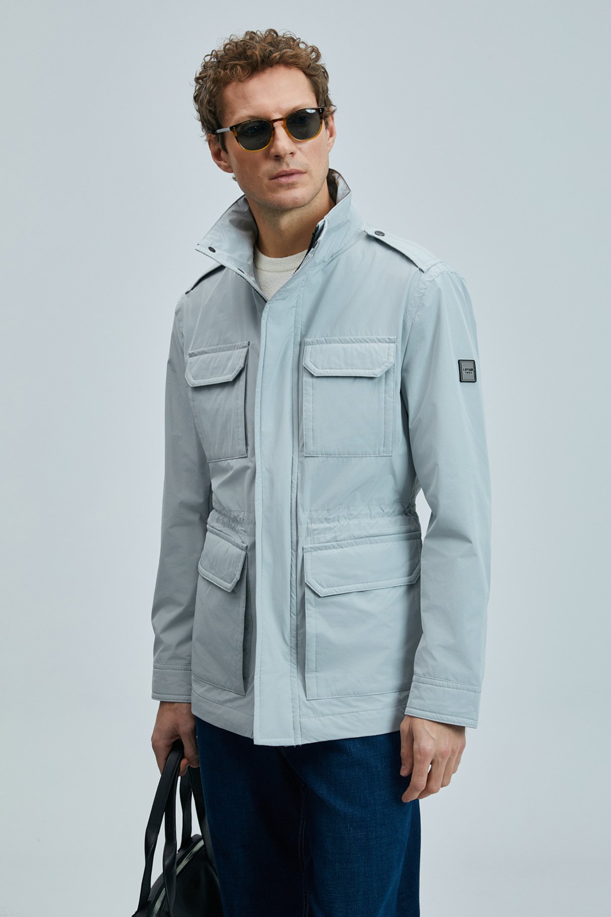 Freddıe Men's Coat Light Grey - LUFIAN