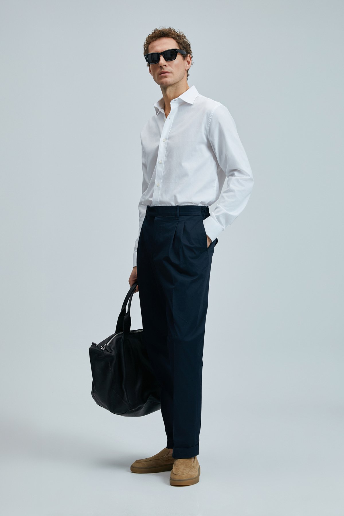 Fredıco Smart Mens Chino Pants Navy - Lufian (1)