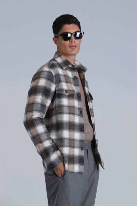 Fresher Men Basic Shirt Slım Fıt Sand - 5