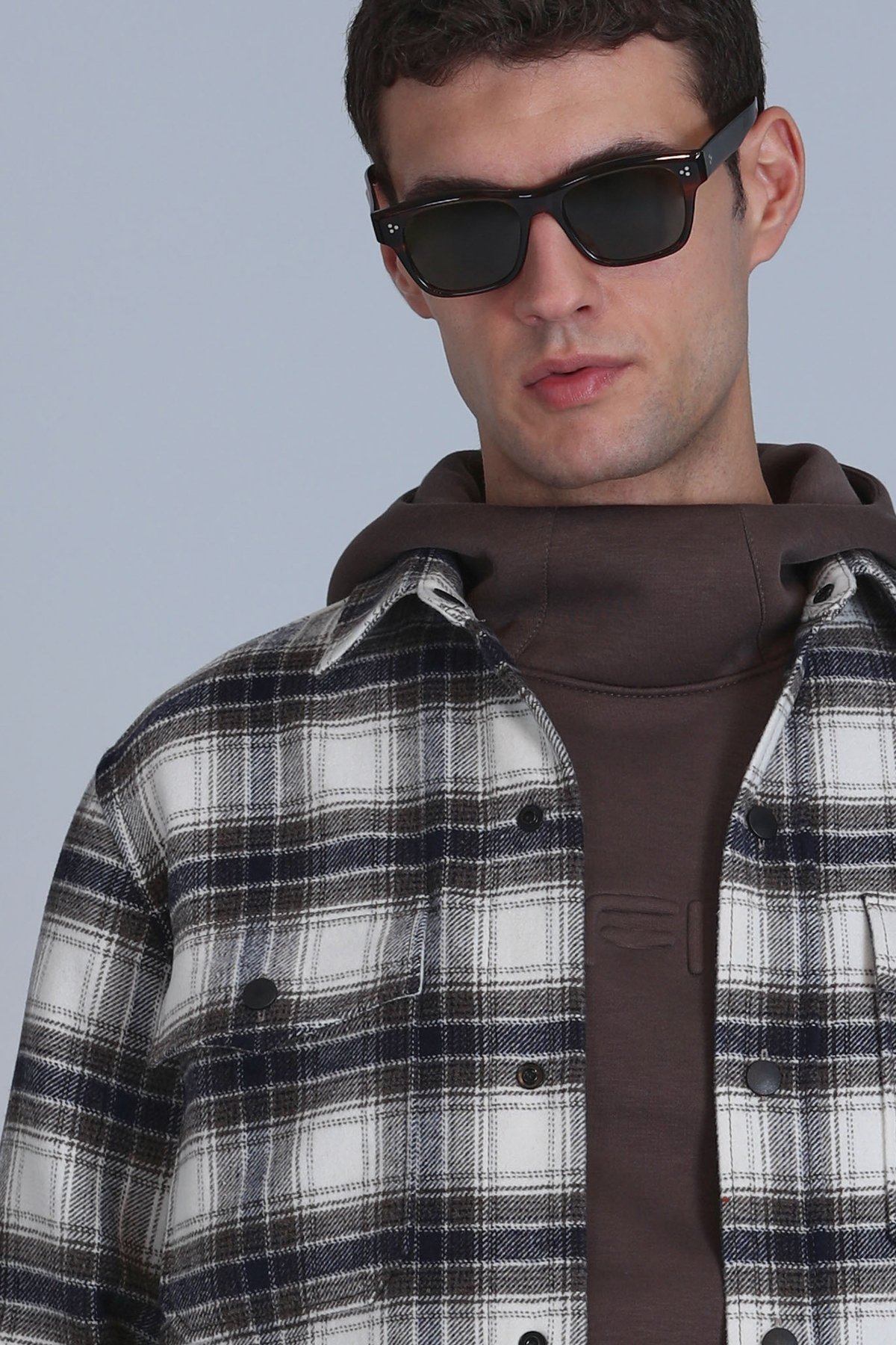 Fresher Men's Basic Shirt Slim Fit Brown - LUFIAN