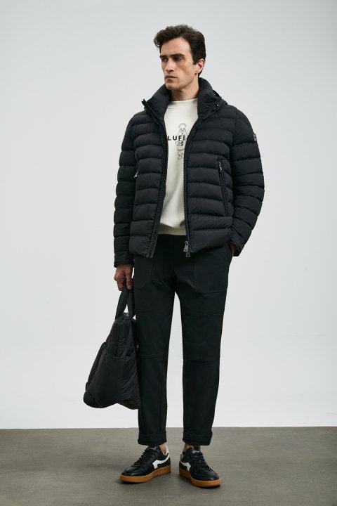 Gabrıel Goose Down Men's Coat Black - LUFIAN