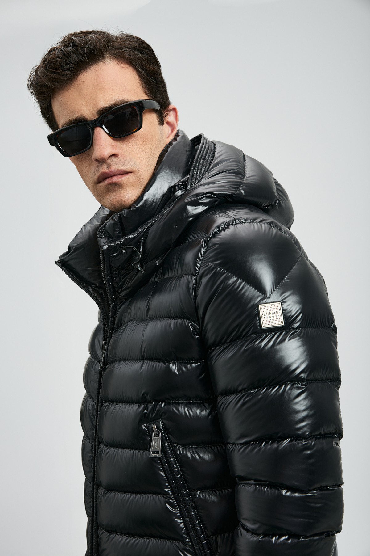 Goose Feather Male Coat Black - Lufian