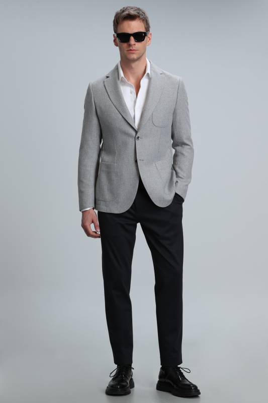 Gabrıel Sports Mens Blazer Jacket Slım Fıt Grey - 2