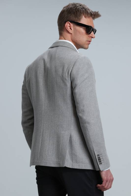 Gabrıel Sports Mens Blazer Jacket Slım Fıt Grey - 6