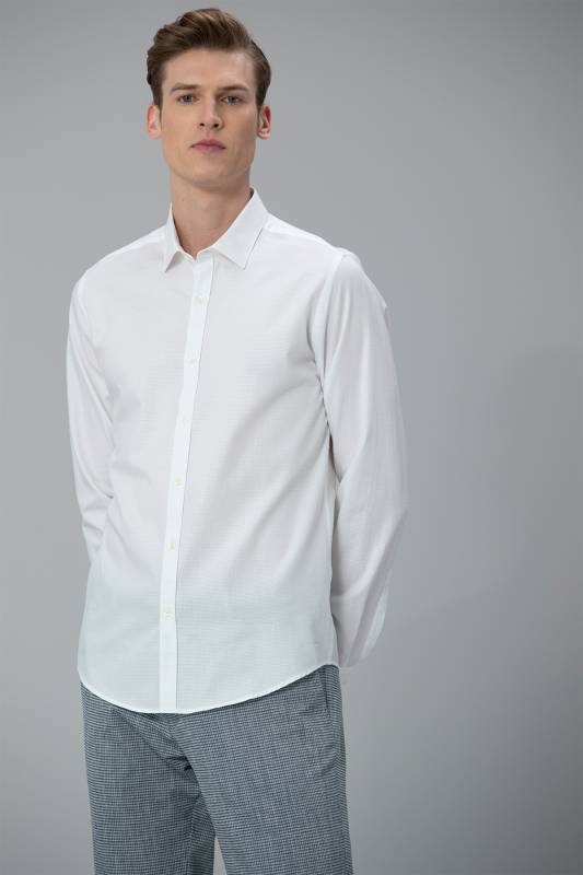 Gender Mens Smart Shirt Slım Fıt Whıte - 4