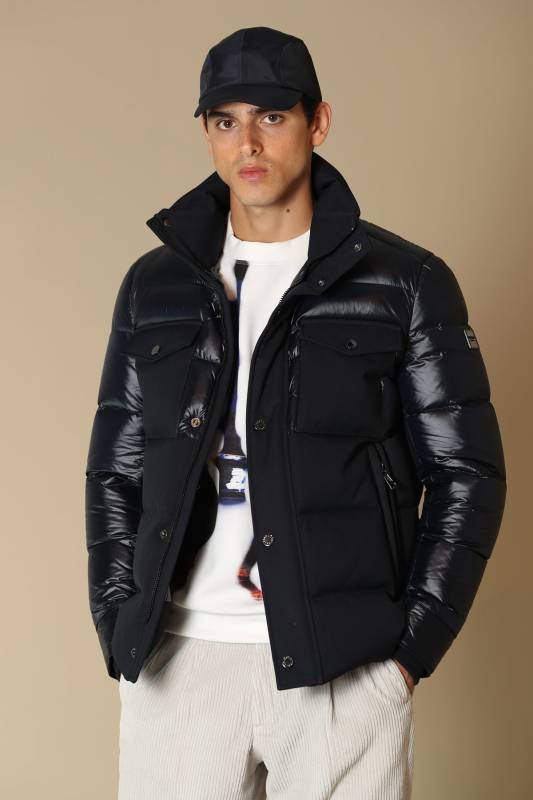 Genıous Goose Feather Male Coat Navy - 1