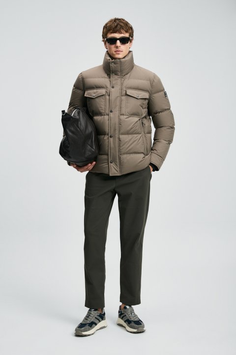 Genıous Goose Down Men's Coat Soil - LUFIAN