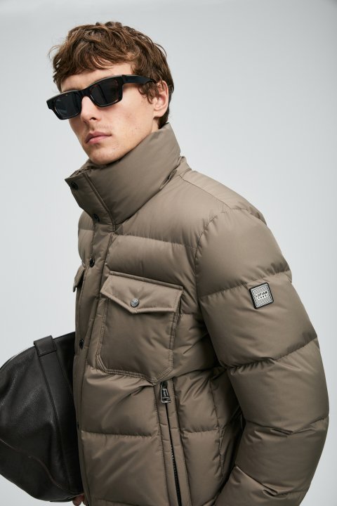 Genıous Goose Down Men's Coat Soil - LUFIAN