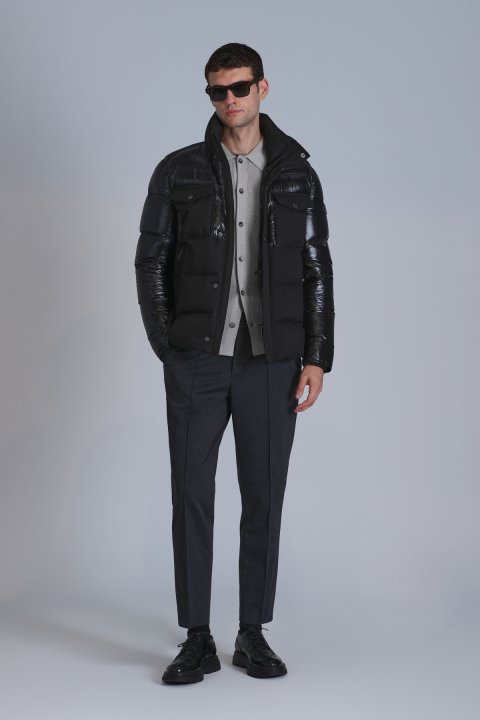 Genıus Goose Down Men's Coat Black - LUFIAN (1)
