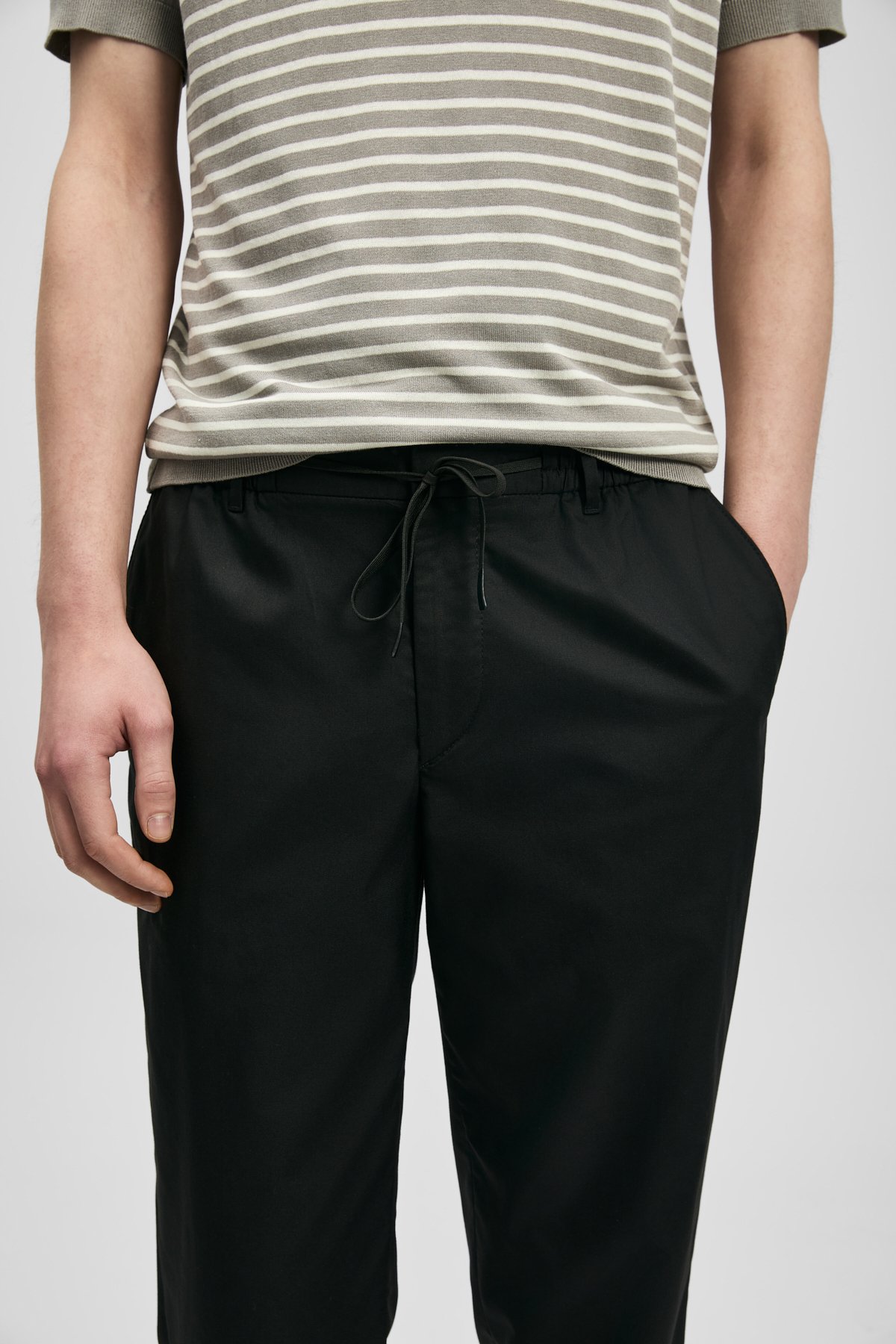 Glen Men's Beach Jogger Pants Slim Fit Black - LUFIAN