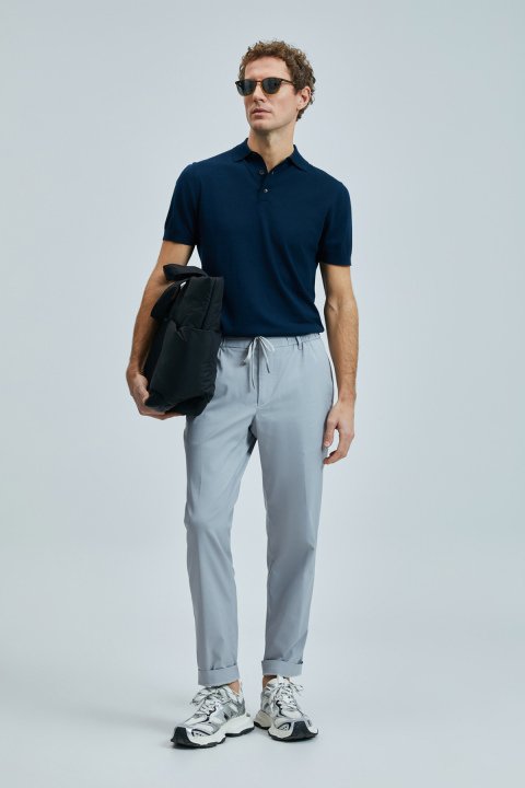 Glen Smart Men's Chino Pants Slim Fit Gray - LUFIAN