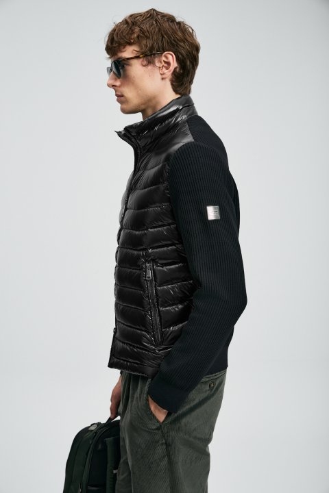 Glenn Goose Down Men's Coat Black - LUFIAN