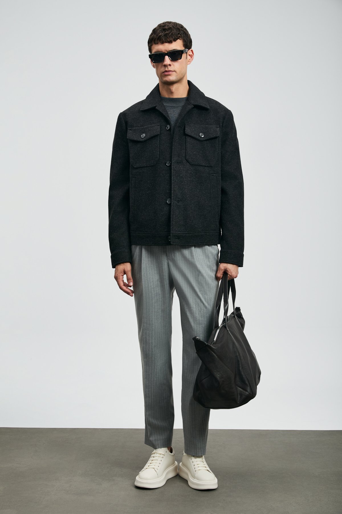 Good Men's Knitted Jacket Black - LUFIAN