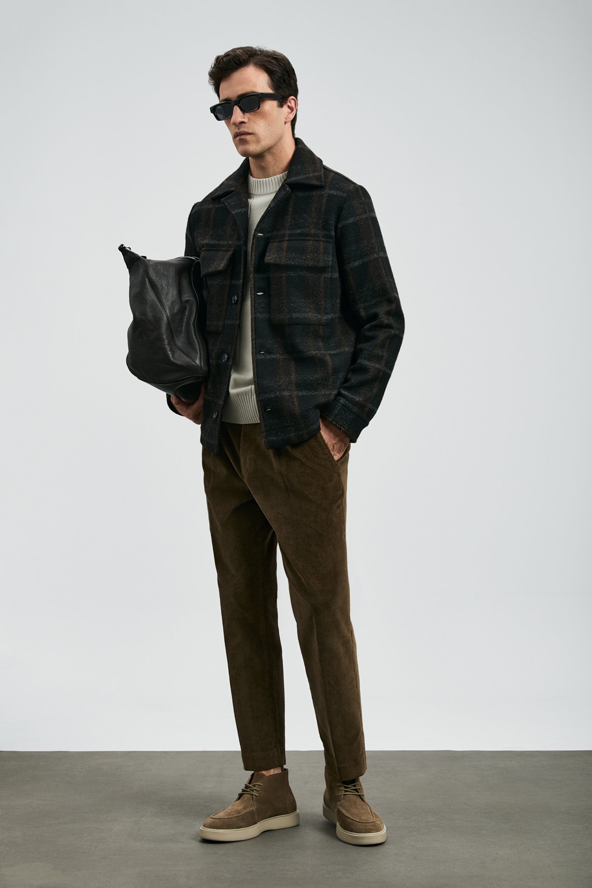 Gooden Men's Knitted Jacket Black - LUFIAN