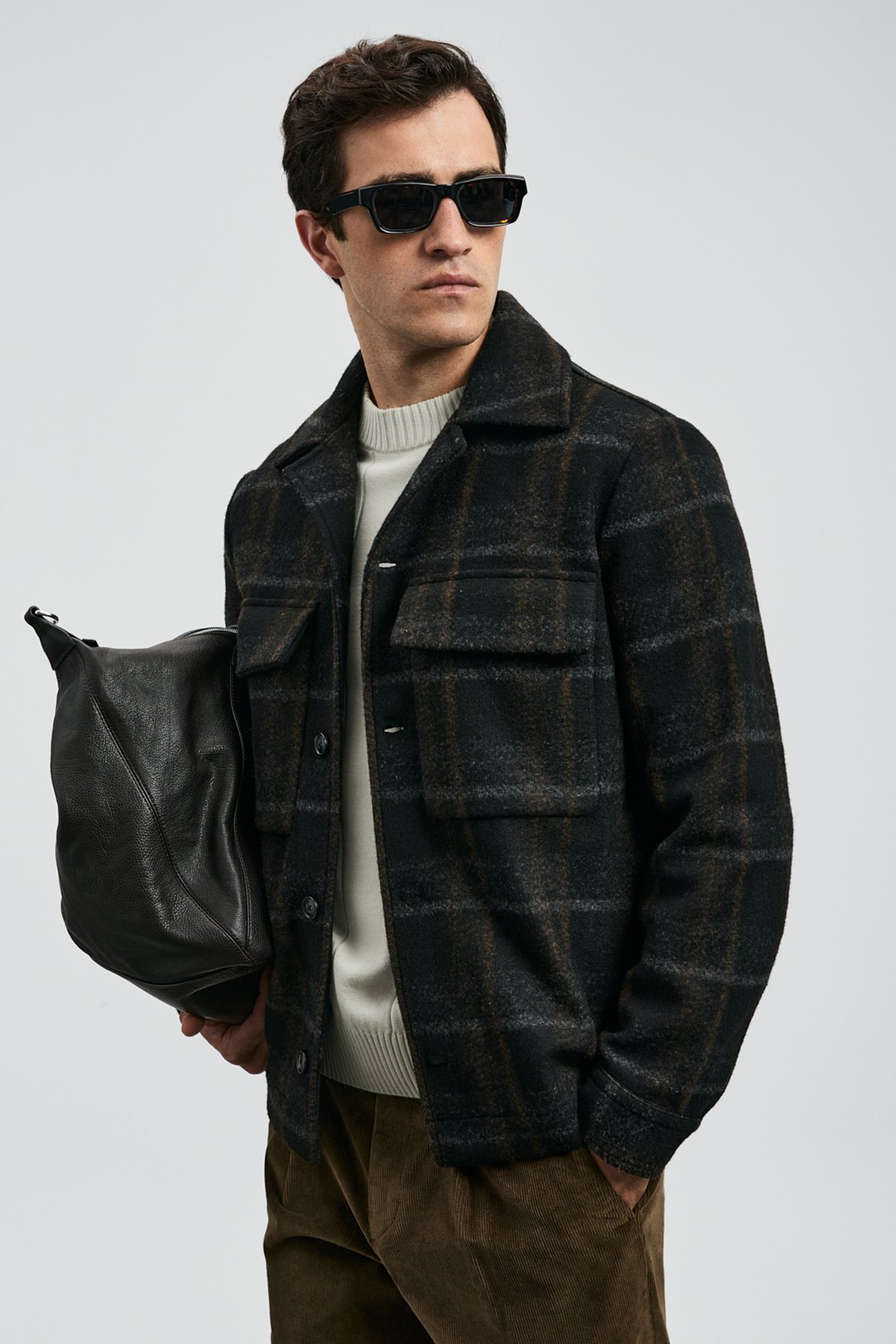 Gooden Men's Knitted Jacket Black - LUFIAN