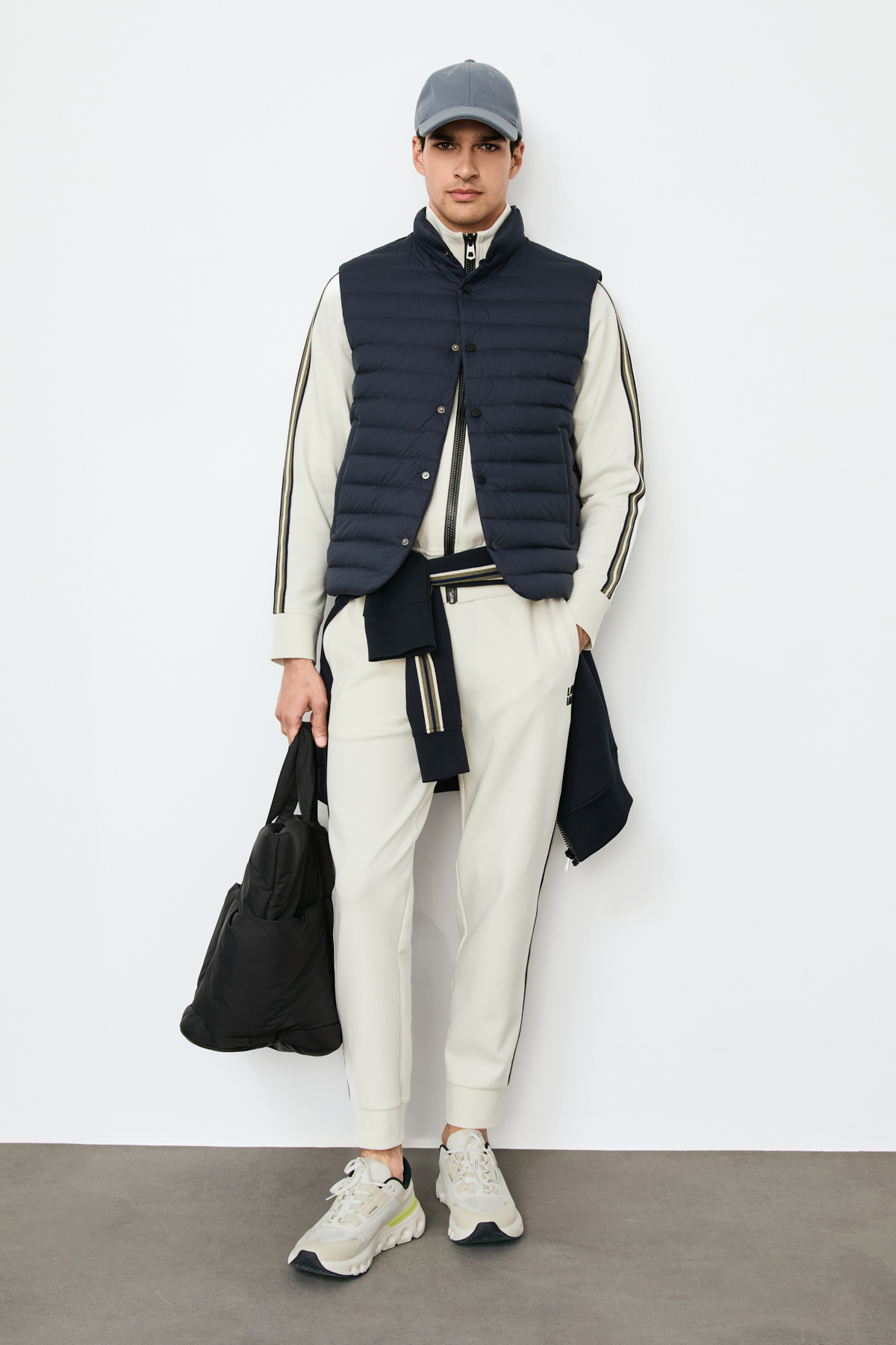 Goose Feather Male Swelling Coat Navy - Lufian