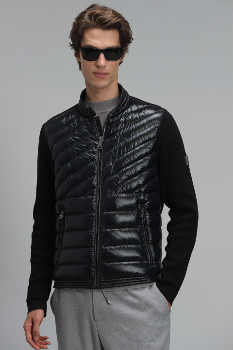 Grand Goose Feather Male Coat Black - Lufian