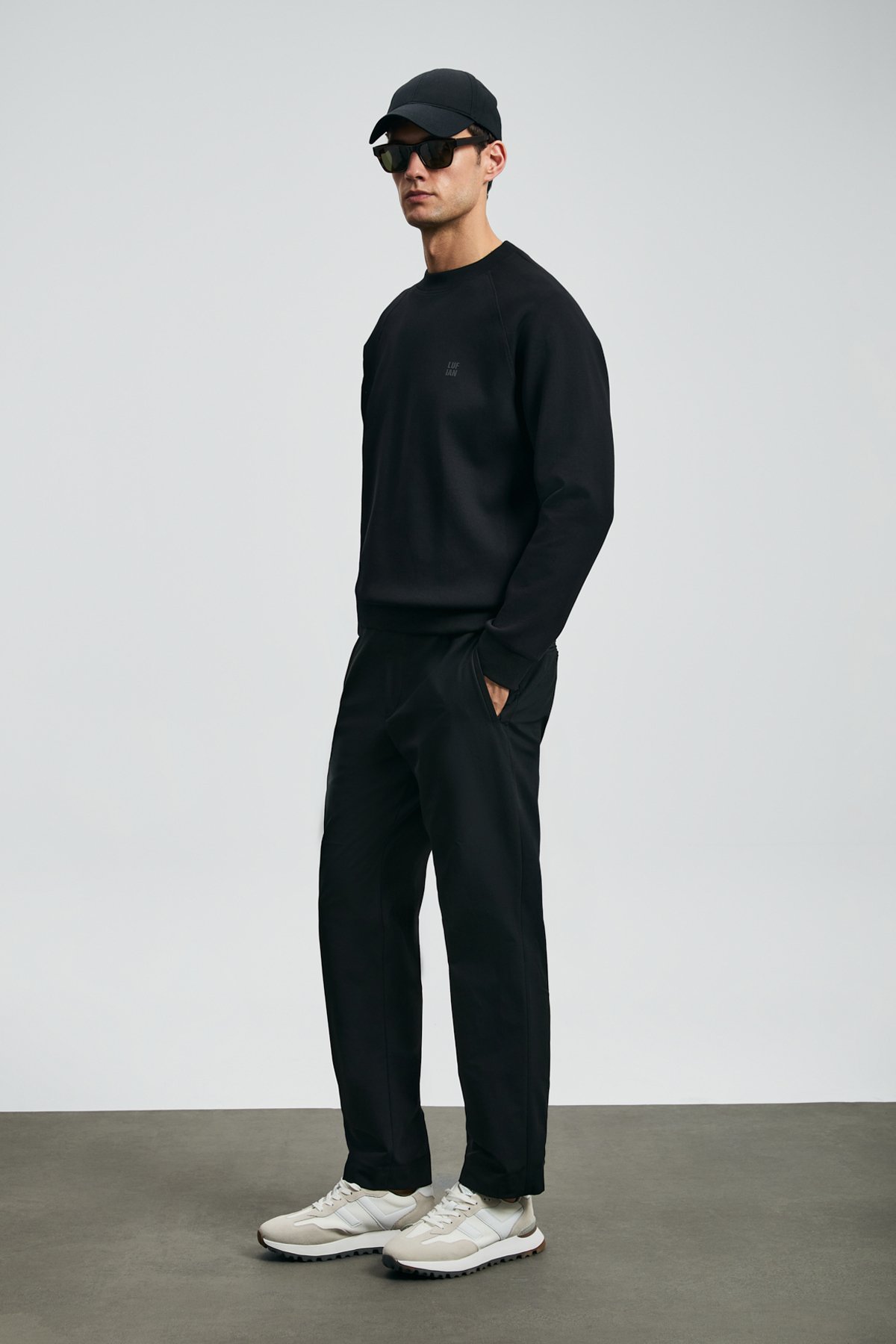 Grant Men's Sweatshirt Black - LUFIAN (1)