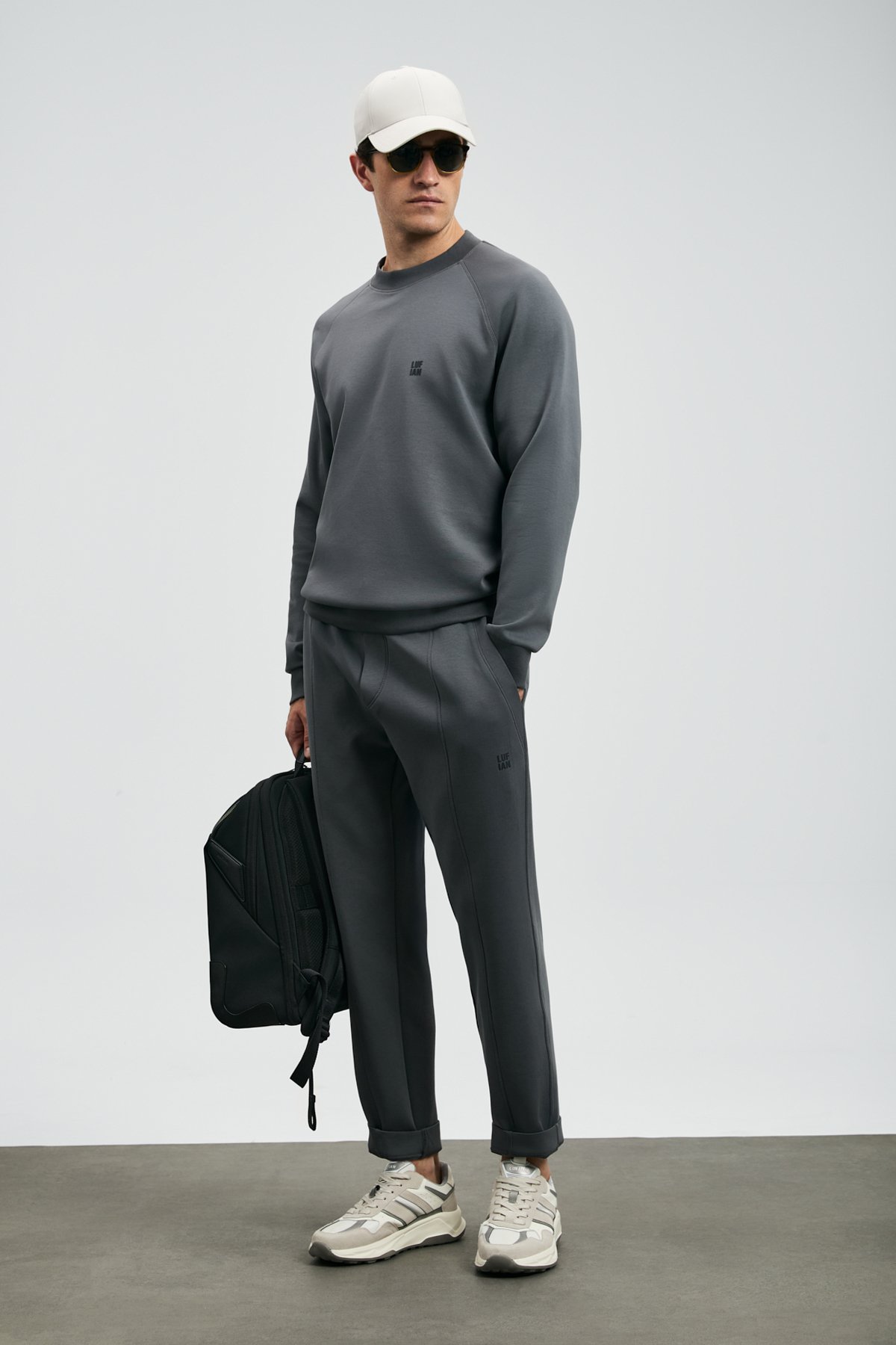 Grant Men's Sweatshirt Dark Gray - LUFIAN (1)