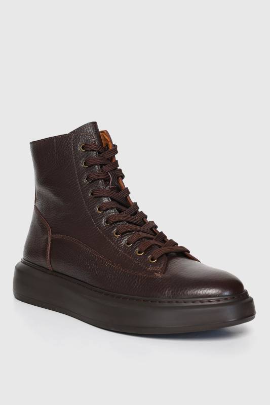 Greıge Mens Leather Bot Brown - 2