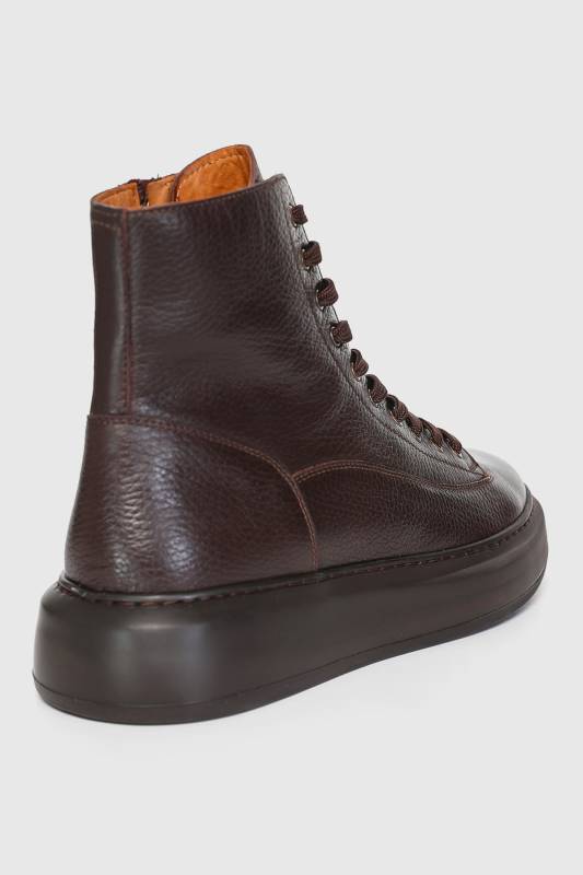 Greıge Mens Leather Bot Brown - 3