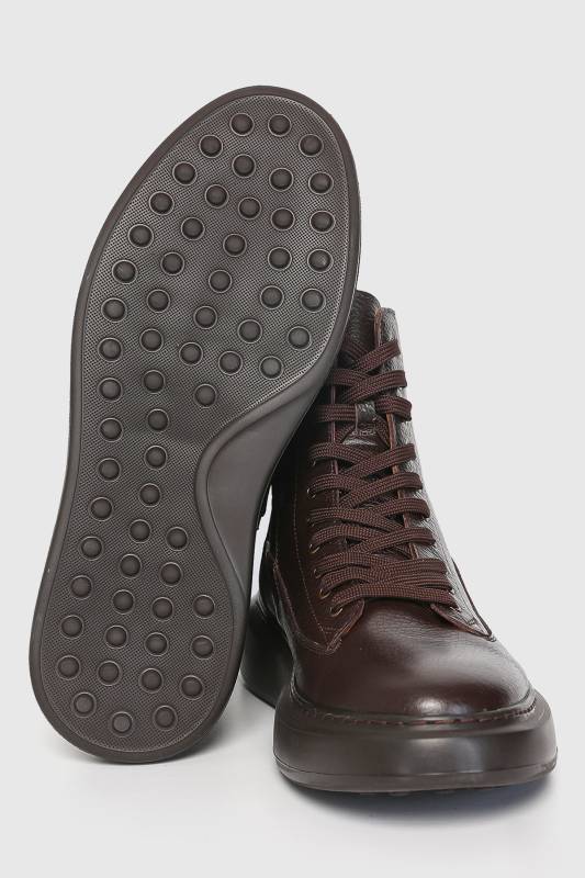 Greıge Mens Leather Bot Brown - 5