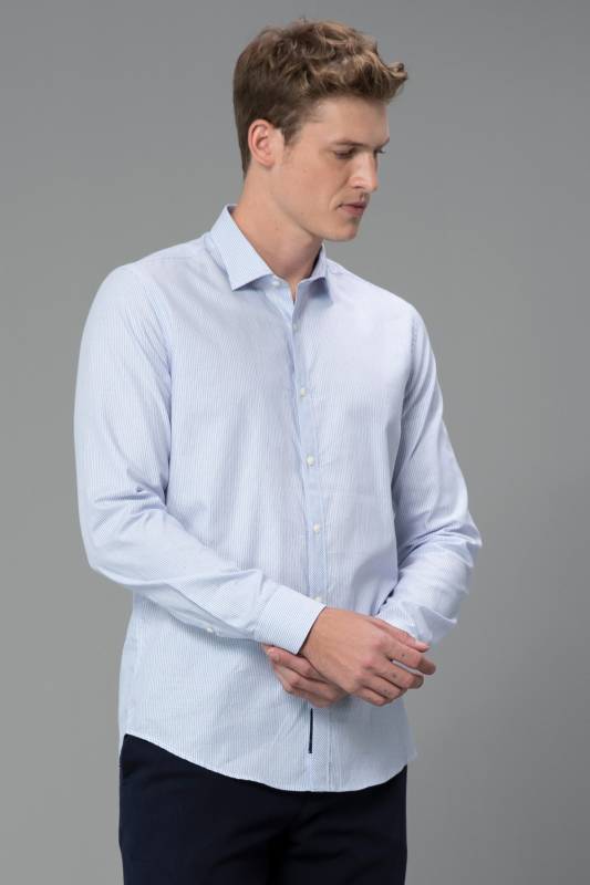 Hallstat Mens Smart Shirt Slım Fıt Sax - 3