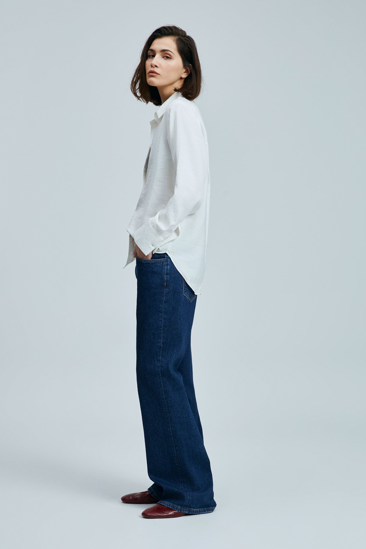 Hannah Women's Shirt Regular Fit Ecru - LUFIAN