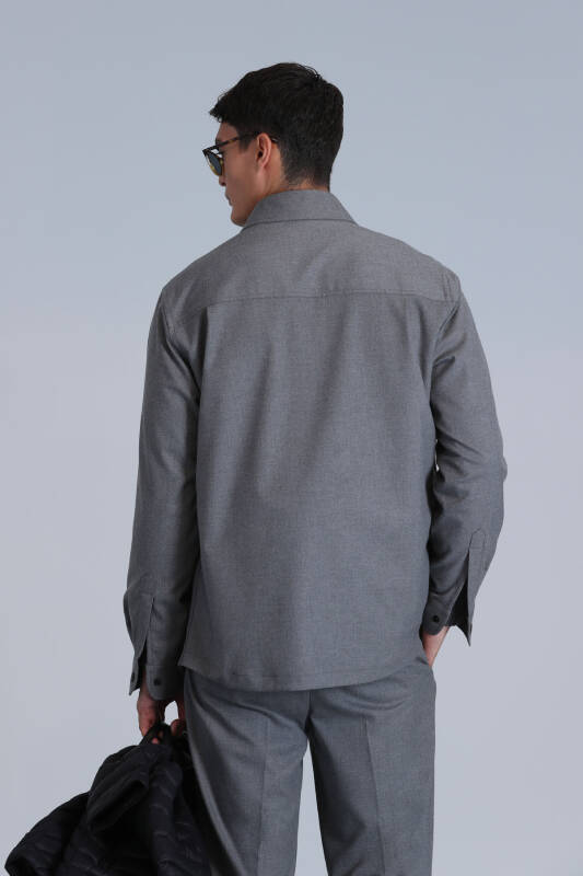 Hard Men Basic Shirt Slım Fıt Grey - 6