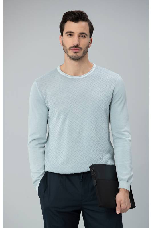 Harkas Mens Sweater Lıght Blue - 1