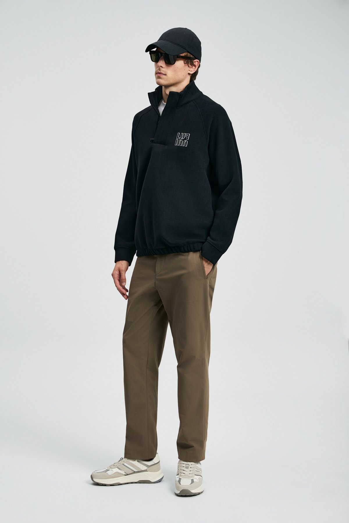 Hazel Men's Sweatshirt Black - LUFIAN