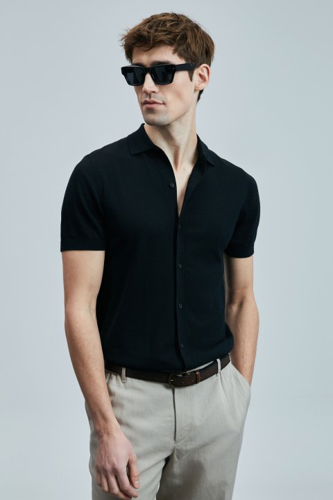 Hector Men's Modal Blend Sweater Black - LUFIAN