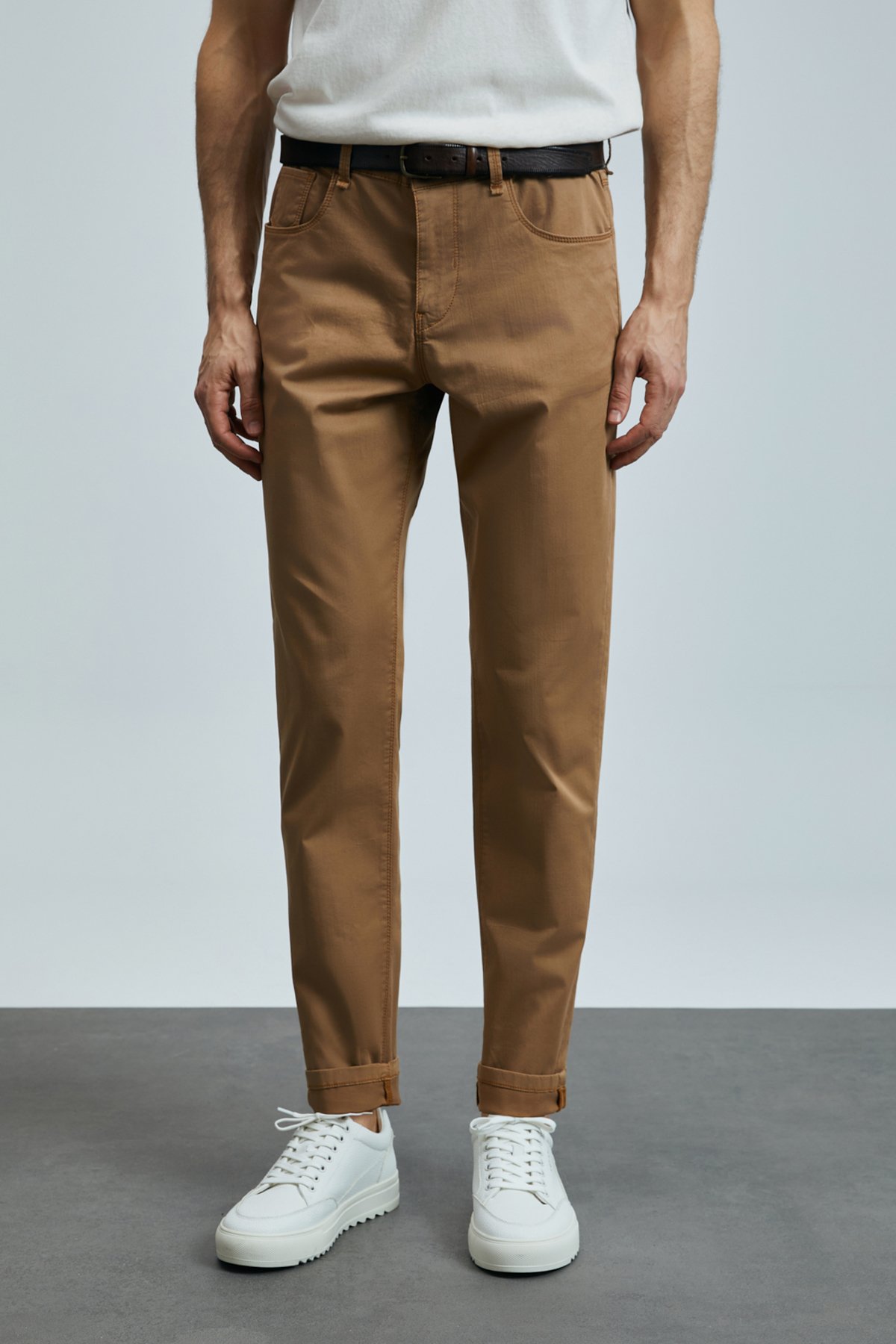Helt Sports 5 Pocket Men's Pants Slim Fit Camel Hair - LUFIAN