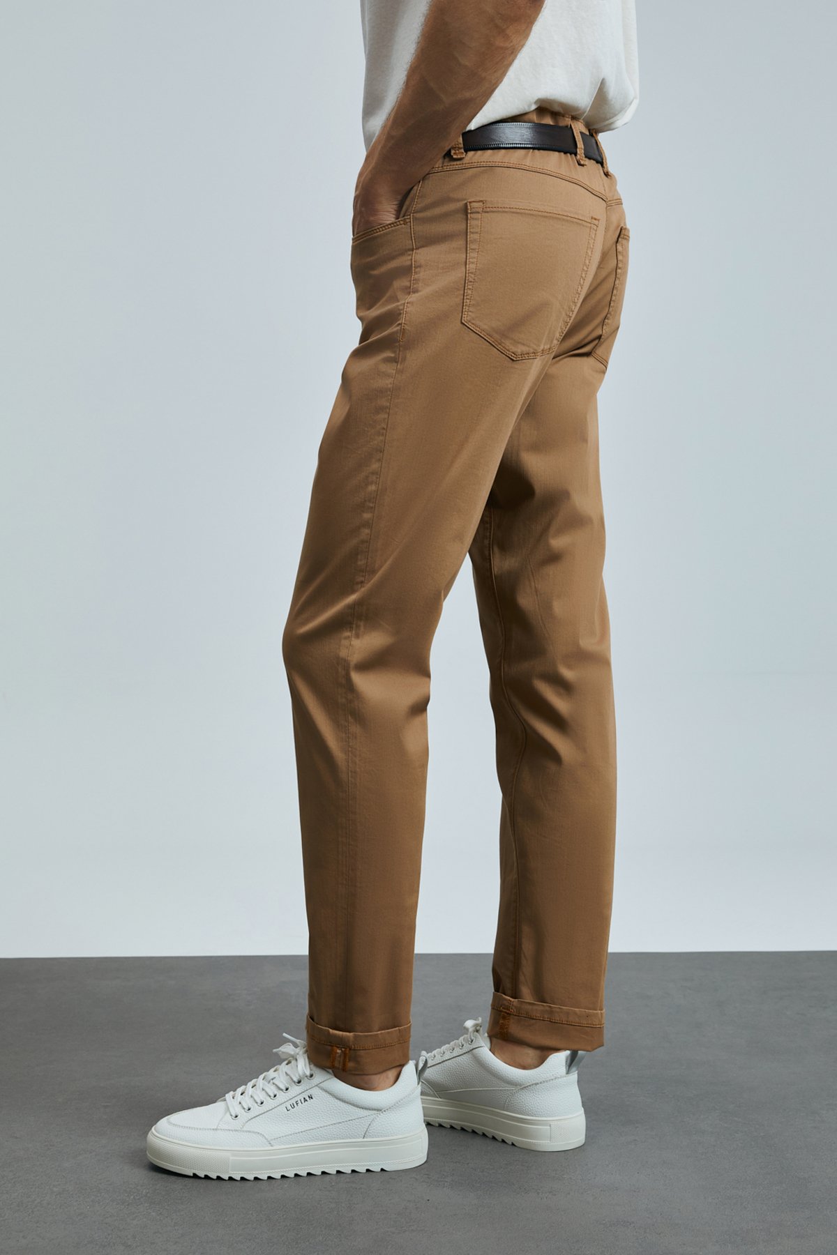 Helt Sports 5 Pocket Men's Pants Slim Fit Camel Hair - LUFIAN