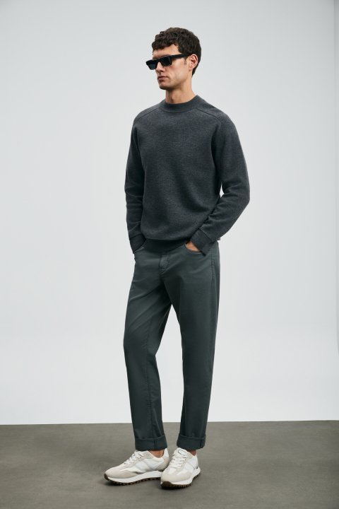 Helt Sports 5 Pocket Men's Pants Slim Fit Green - LUFIAN