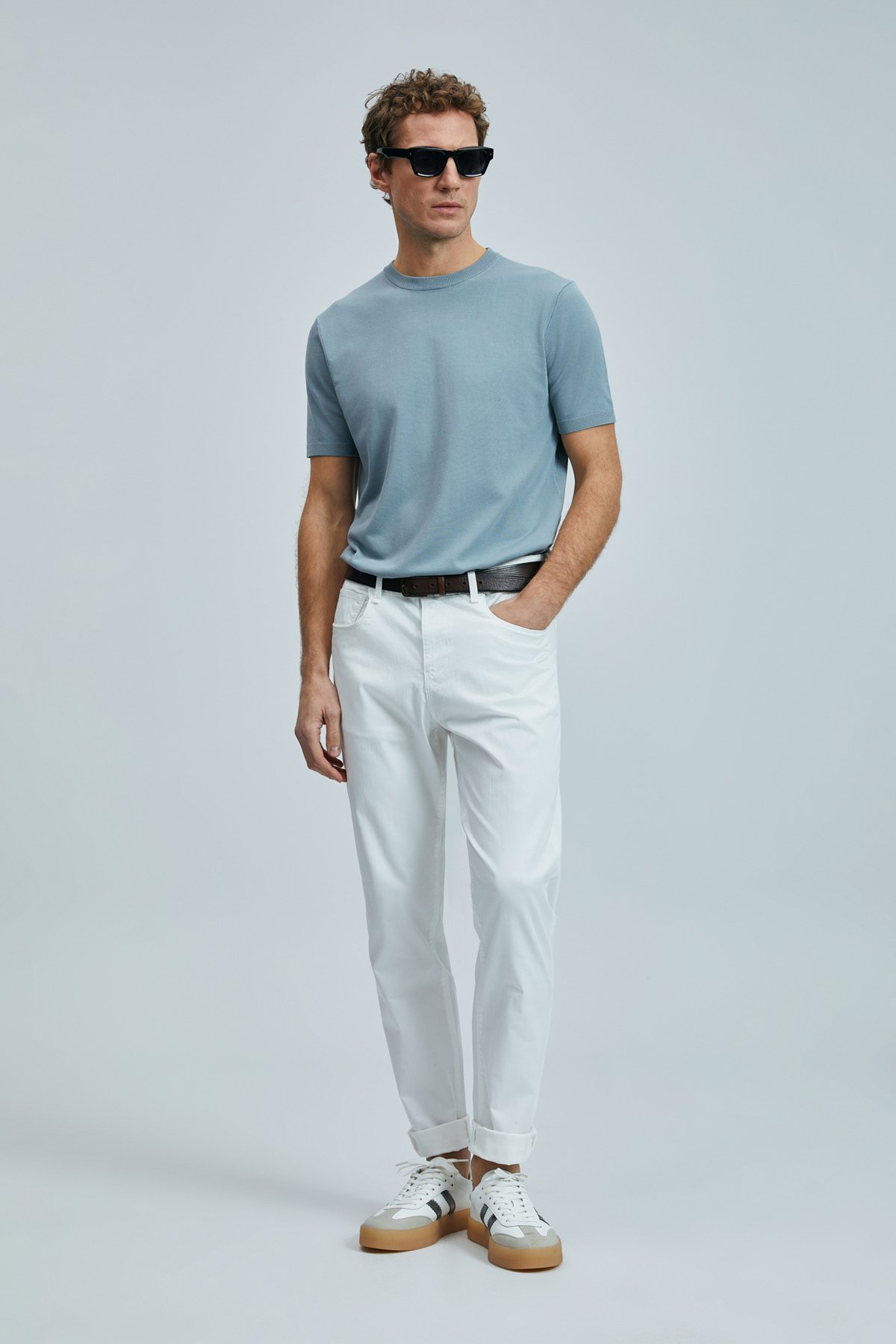 Helt Sports 5 Pocket Men's Pants Slim Fit White - LUFIAN
