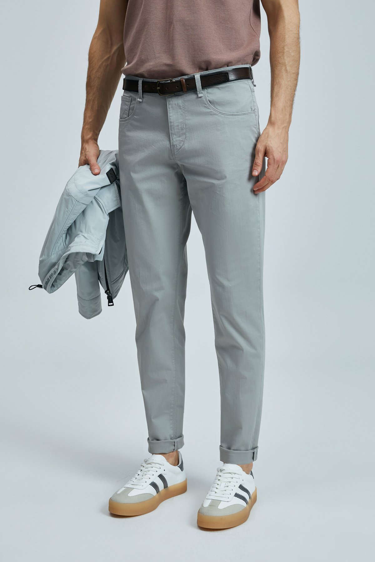 Helt Sports 5 Pocket Men's Pants Slim Fit Grey - LUFIAN