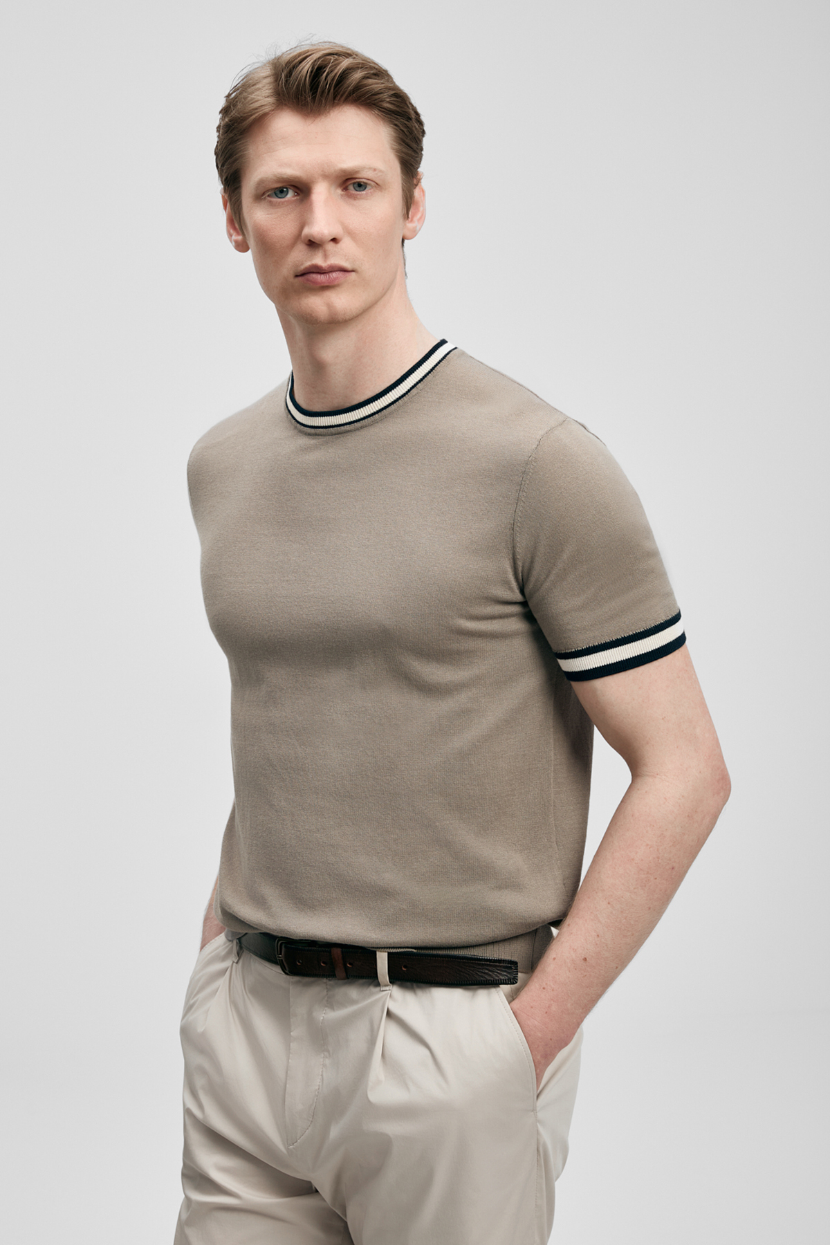 Henry Men's Cotton Sweater Sand - LUFIAN