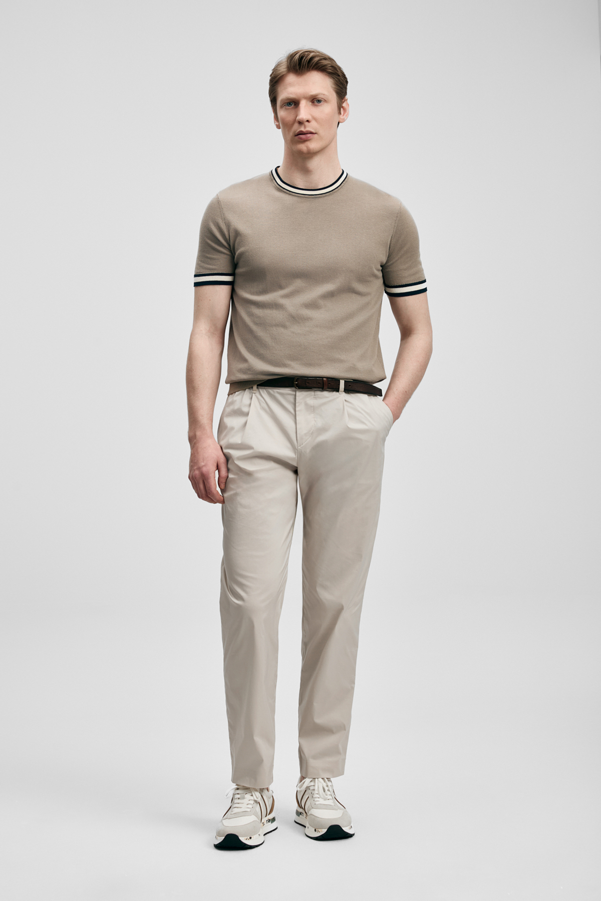 Henry Men's Cotton Sweater Sand - LUFIAN